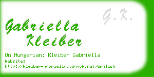 gabriella kleiber business card